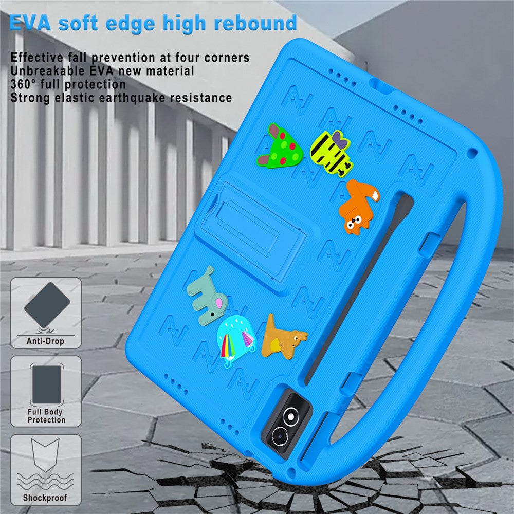Kickstand EVA + PC Tablet Case with Shoulder Strap For Lenovo Tab P12  /  Xiaoxin Pad Pro 12.7 (2025)  /  Xiaoxin Pad Plus 12.7  /  Yoga Pad Pro - Blue