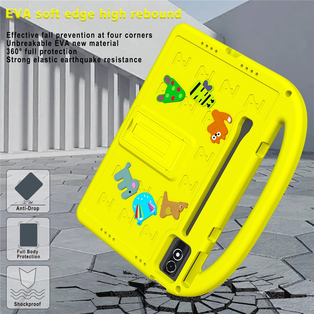 Kickstand EVA + PC Tablet Case with Shoulder Strap For Lenovo Tab P12  /  Xiaoxin Pad Pro 12.7 (2025)  /  Xiaoxin Pad Plus 12.7  /  Yoga Pad Pro - Yellow