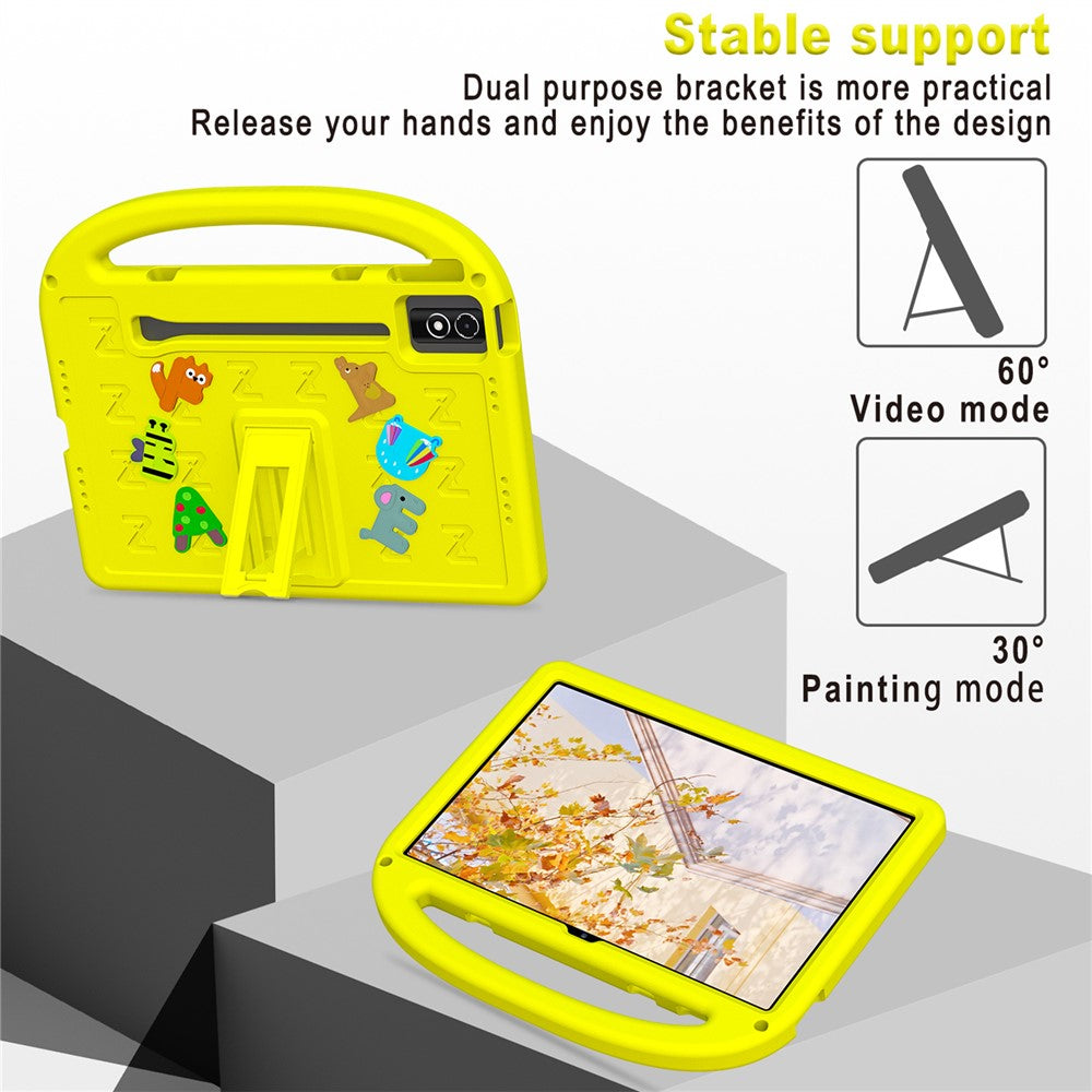Kickstand EVA + PC Tablet Case with Shoulder Strap For Lenovo Tab P12  /  Xiaoxin Pad Pro 12.7 (2025)  /  Xiaoxin Pad Plus 12.7  /  Yoga Pad Pro - Yellow