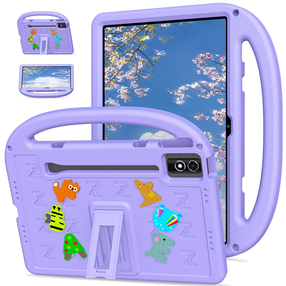 Kickstand EVA + PC Tablet Case with Shoulder Strap For Lenovo Tab P12  /  Xiaoxin Pad Pro 12.7 (2025)  /  Xiaoxin Pad Plus 12.7  /  Yoga Pad Pro - Purple