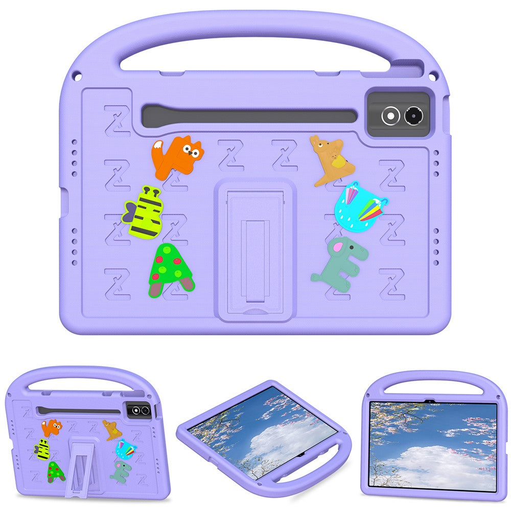 Kickstand EVA + PC Tablet Case with Shoulder Strap For Lenovo Tab P12  /  Xiaoxin Pad Pro 12.7 (2025)  /  Xiaoxin Pad Plus 12.7  /  Yoga Pad Pro - Purple