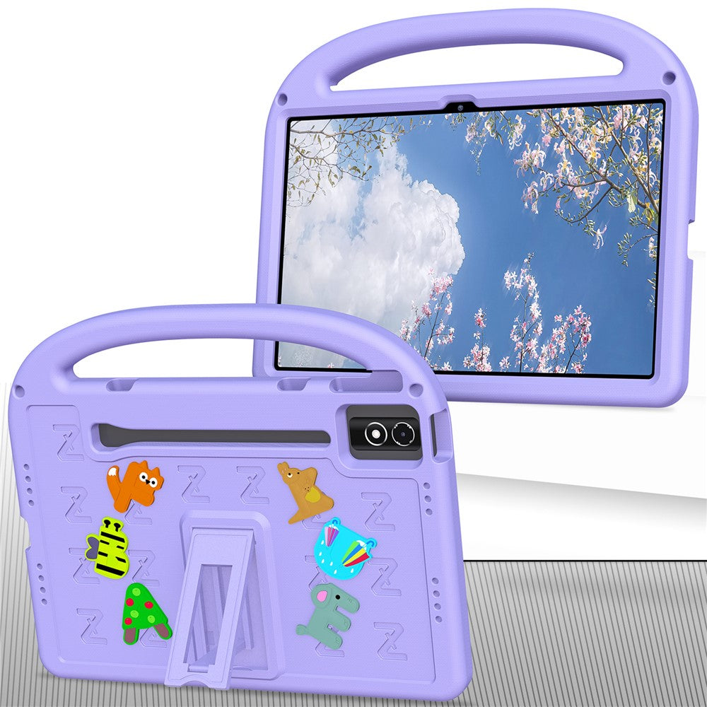 Kickstand EVA + PC Tablet Case with Shoulder Strap For Lenovo Tab P12  /  Xiaoxin Pad Pro 12.7 (2025)  /  Xiaoxin Pad Plus 12.7  /  Yoga Pad Pro - Purple
