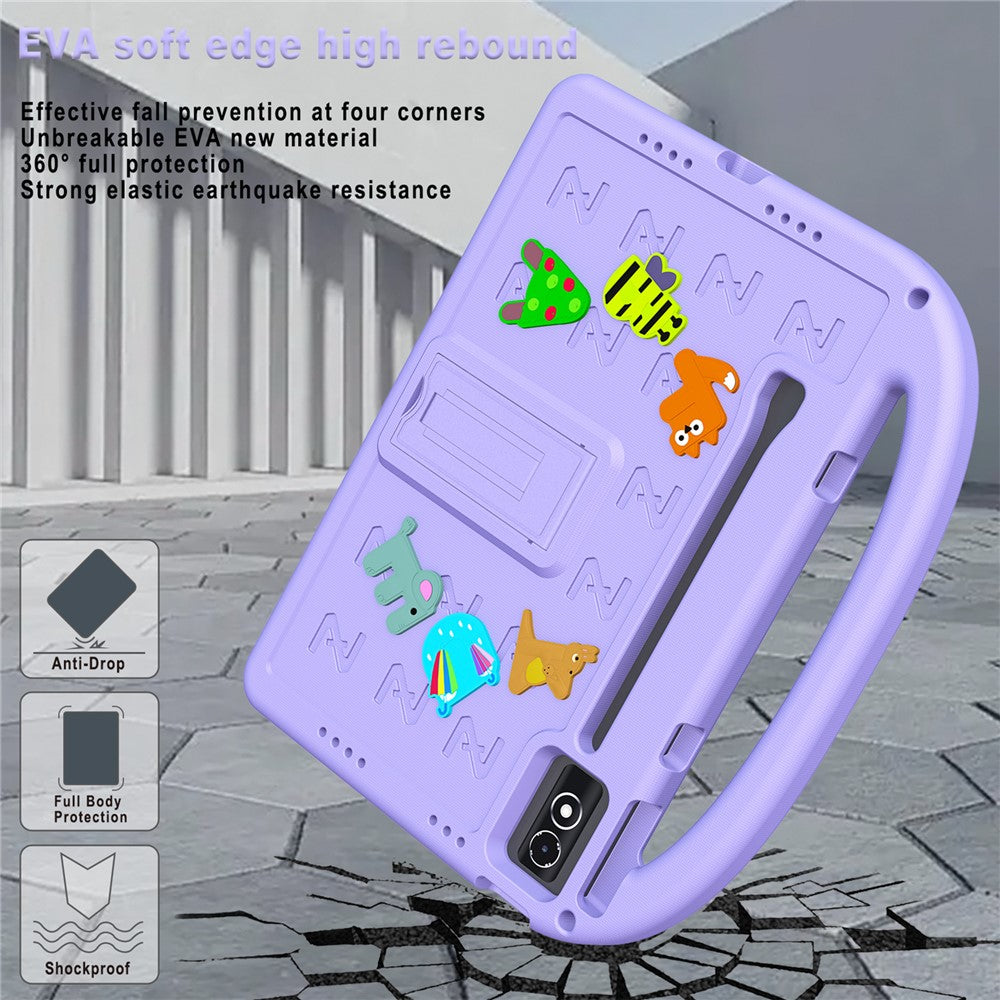 Kickstand EVA + PC Tablet Case with Shoulder Strap For Lenovo Tab P12  /  Xiaoxin Pad Pro 12.7 (2025)  /  Xiaoxin Pad Plus 12.7  /  Yoga Pad Pro - Purple