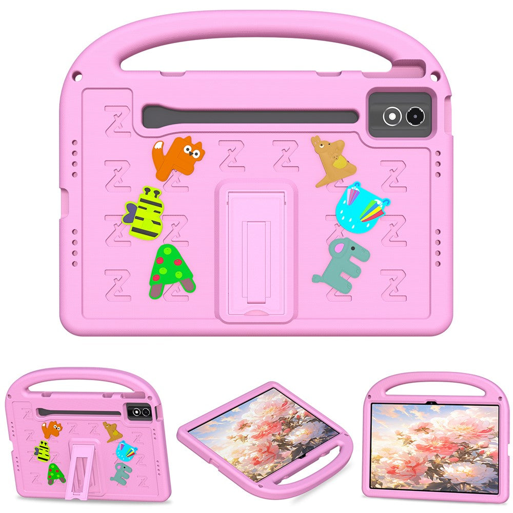 Kickstand EVA + PC Tablet Case with Shoulder Strap For Lenovo Tab P12  /  Xiaoxin Pad Pro 12.7 (2025)  /  Xiaoxin Pad Plus 12.7  /  Yoga Pad Pro - Pink