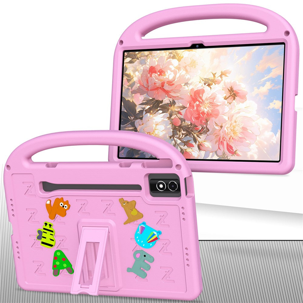 Kickstand EVA + PC Tablet Case with Shoulder Strap For Lenovo Tab P12  /  Xiaoxin Pad Pro 12.7 (2025)  /  Xiaoxin Pad Plus 12.7  /  Yoga Pad Pro - Pink