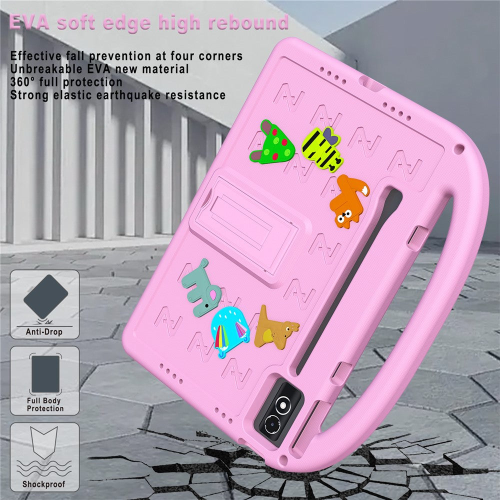 Kickstand EVA + PC Tablet Case with Shoulder Strap For Lenovo Tab P12  /  Xiaoxin Pad Pro 12.7 (2025)  /  Xiaoxin Pad Plus 12.7  /  Yoga Pad Pro - Pink