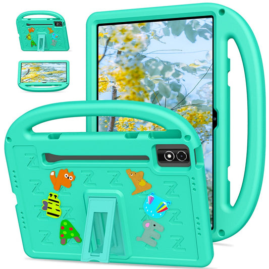 Kickstand EVA + PC Tablet Case with Shoulder Strap For Lenovo Tab P12  /  Xiaoxin Pad Pro 12.7 (2025)  /  Xiaoxin Pad Plus 12.7  /  Yoga Pad Pro - Green