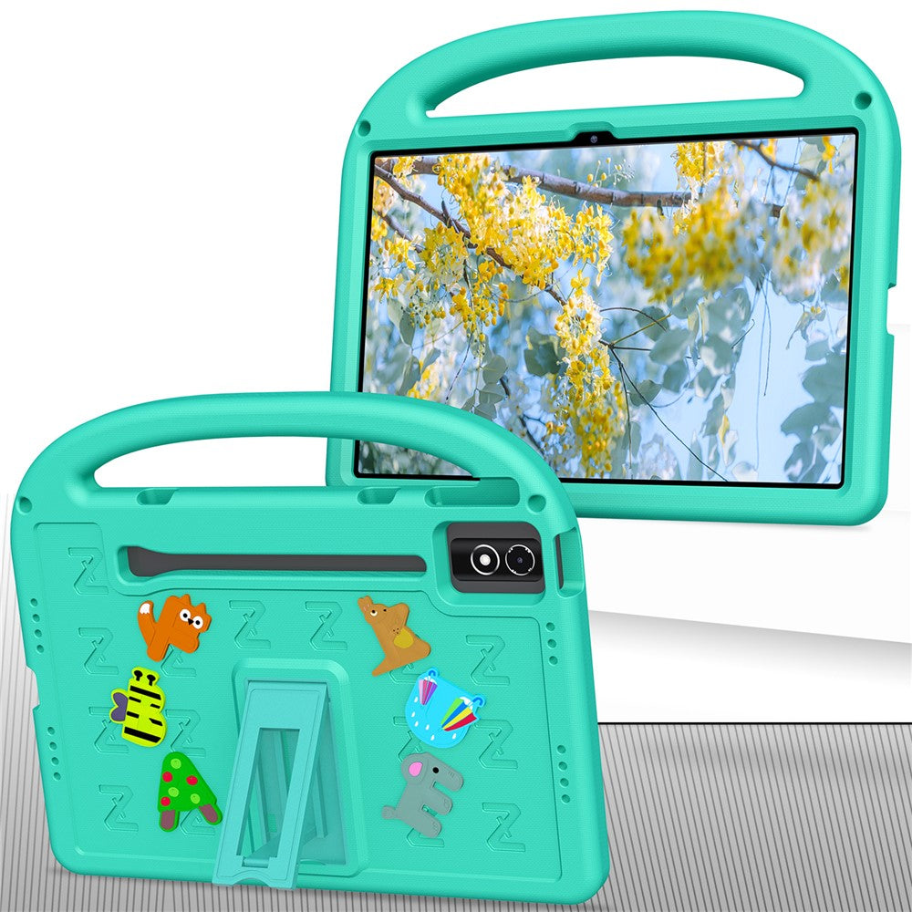 Kickstand EVA + PC Tablet Case with Shoulder Strap For Lenovo Tab P12  /  Xiaoxin Pad Pro 12.7 (2025)  /  Xiaoxin Pad Plus 12.7  /  Yoga Pad Pro - Green