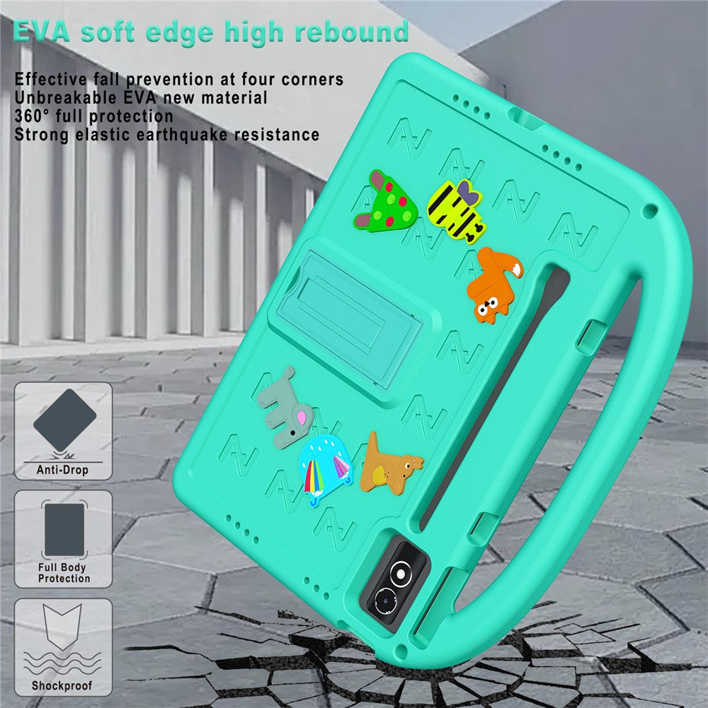 Kickstand EVA + PC Tablet Case with Shoulder Strap For Lenovo Tab P12  /  Xiaoxin Pad Pro 12.7 (2025)  /  Xiaoxin Pad Plus 12.7  /  Yoga Pad Pro - Green
