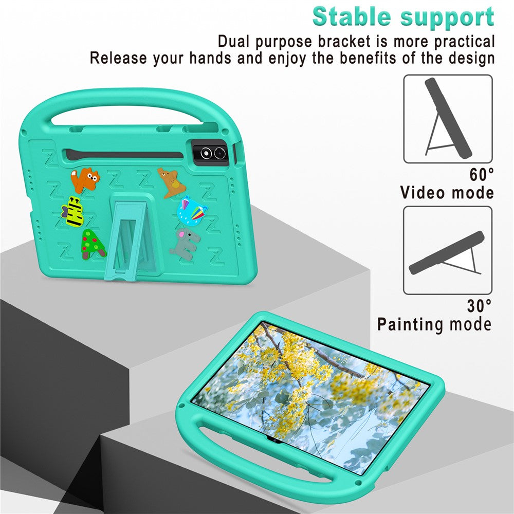 Kickstand EVA + PC Tablet Case with Shoulder Strap For Lenovo Tab P12  /  Xiaoxin Pad Pro 12.7 (2025)  /  Xiaoxin Pad Plus 12.7  /  Yoga Pad Pro - Green