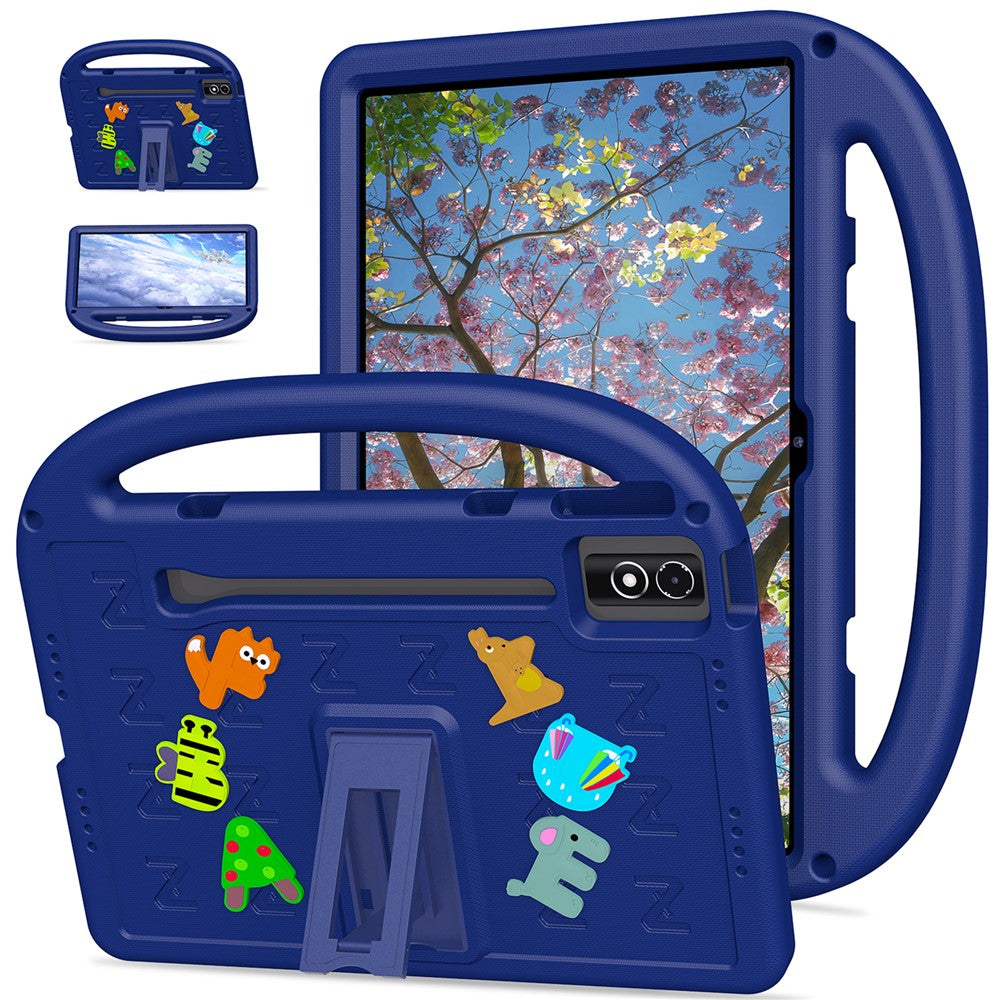 Kickstand EVA + PC Tablet Case with Shoulder Strap For Lenovo Tab P12  /  Xiaoxin Pad Pro 12.7 (2025)  /  Xiaoxin Pad Plus 12.7  /  Yoga Pad Pro - Navy Blue