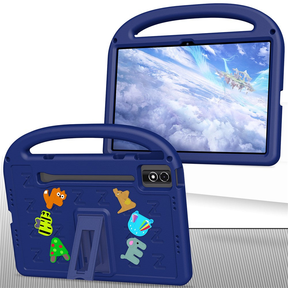 Kickstand EVA + PC Tablet Case with Shoulder Strap For Lenovo Tab P12  /  Xiaoxin Pad Pro 12.7 (2025)  /  Xiaoxin Pad Plus 12.7  /  Yoga Pad Pro - Navy Blue
