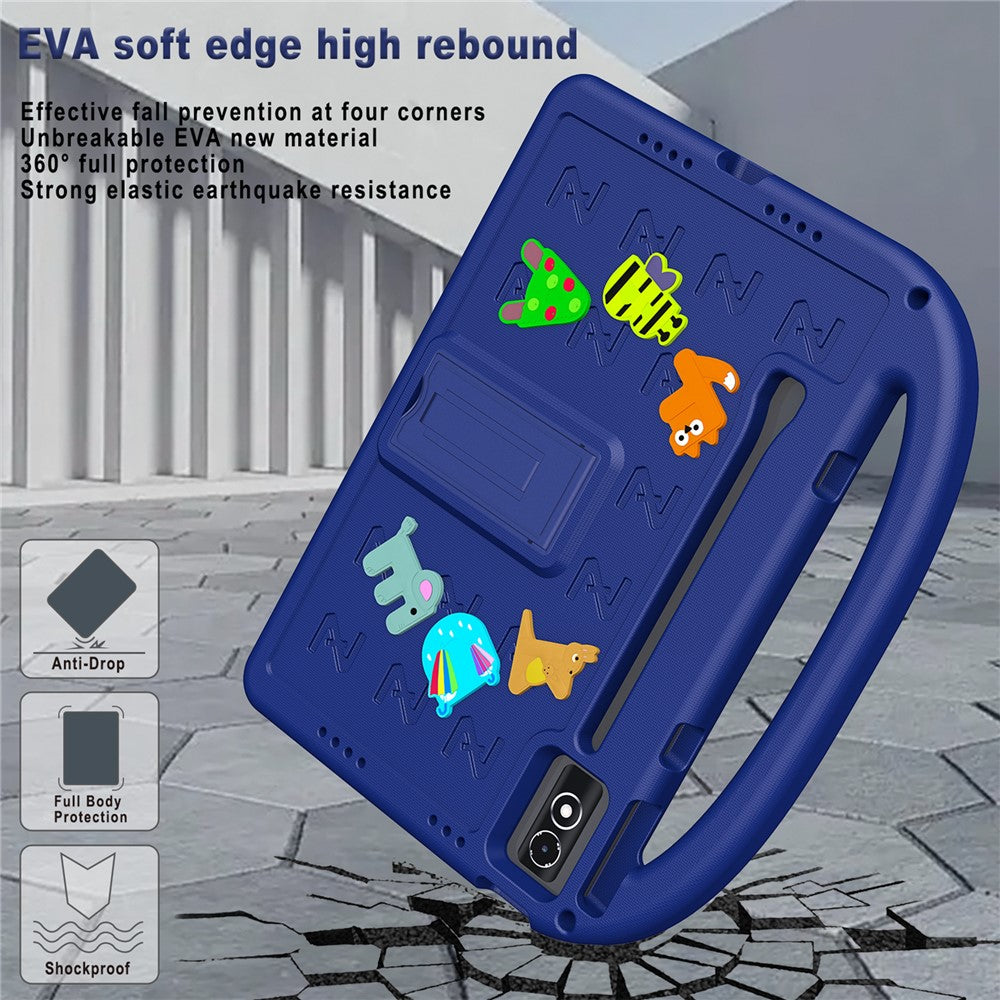 Kickstand EVA + PC Tablet Case with Shoulder Strap For Lenovo Tab P12  /  Xiaoxin Pad Pro 12.7 (2025)  /  Xiaoxin Pad Plus 12.7  /  Yoga Pad Pro - Navy Blue