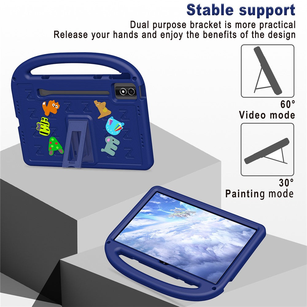 Kickstand EVA + PC Tablet Case with Shoulder Strap For Lenovo Tab P12  /  Xiaoxin Pad Pro 12.7 (2025)  /  Xiaoxin Pad Plus 12.7  /  Yoga Pad Pro - Navy Blue