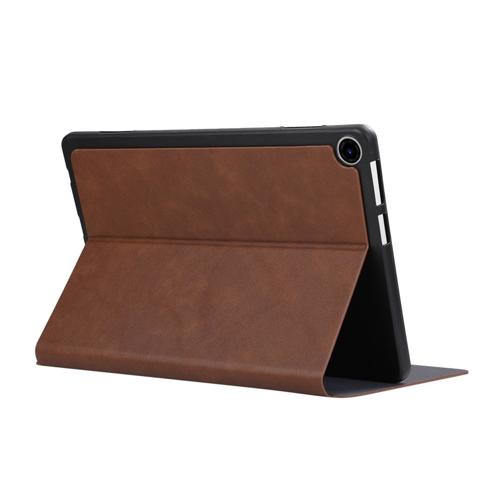 For Lenovo Tab 10.1 (2025) TB-311XU / Tab TB311FU Shockproof Case PU Leather Tablet Cover with Stand - Brown