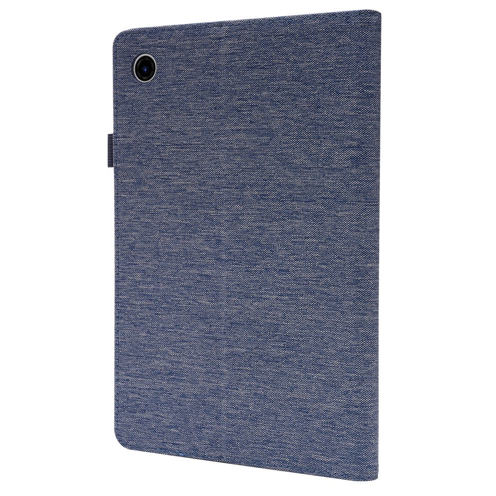 For Lenovo Tab 10.1 (2025) TB-311XU / Tab TB311FU Leather Case Card Holder Cloth Texture Tablet Stand Cover - Blue