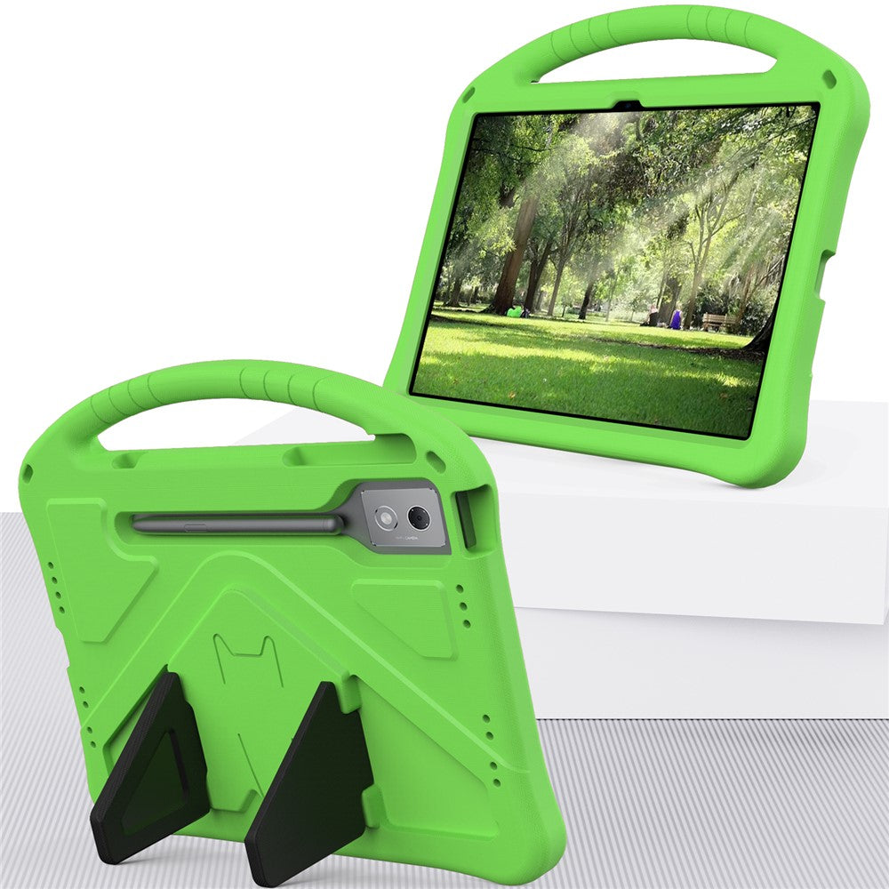 For Lenovo Idea Tab Pro (TB-373FU) Case EVA Tablet Cover with Handle Kickstand Children Friendly - Green