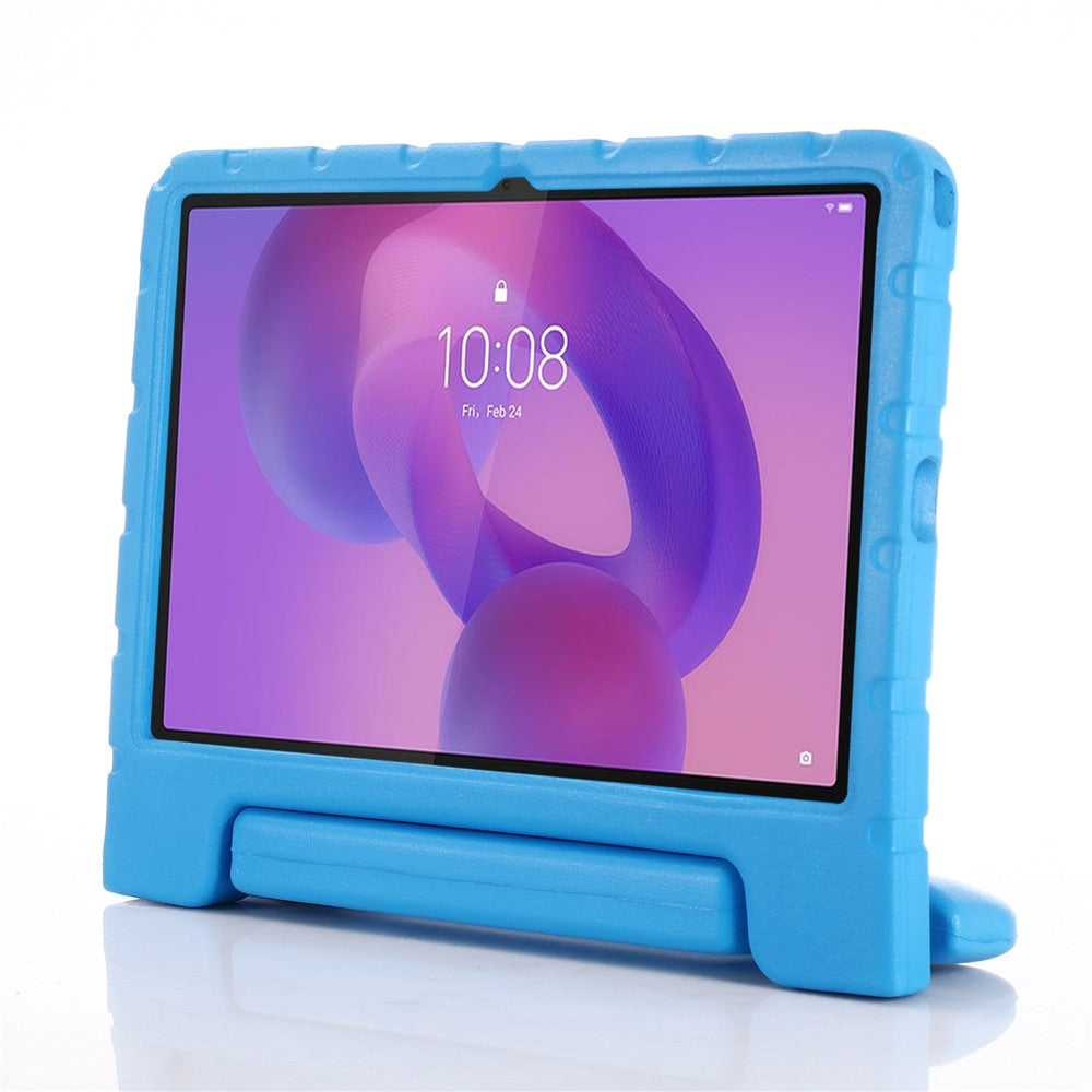 For Lenovo Tab TB311FU EVA Case Kids-Friendly Handle Tablet Cover with Kickstand - Blue