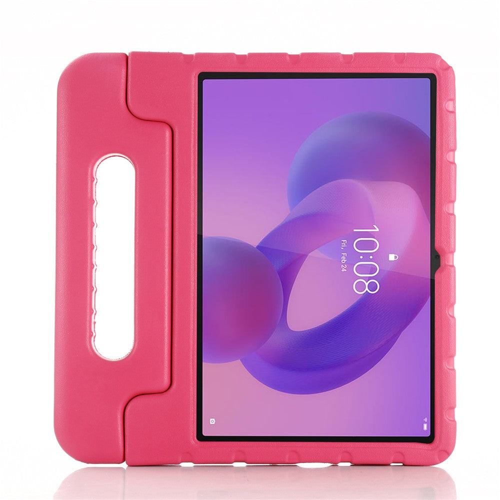 For Lenovo Tab TB311FU EVA Case Kids-Friendly Handle Tablet Cover with Kickstand - Rose