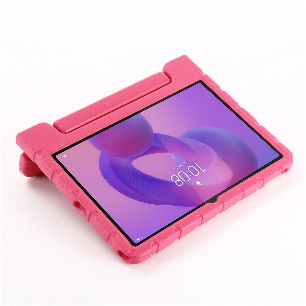 For Lenovo Tab TB311FU EVA Case Kids-Friendly Handle Tablet Cover with Kickstand - Rose