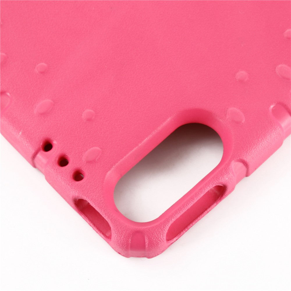 For Lenovo Tab TB311FU EVA Case Kids-Friendly Handle Tablet Cover with Kickstand - Rose