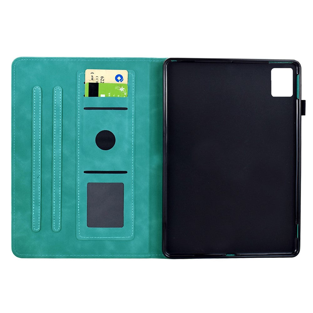 For Lenovo Tab M11 / Xiaoxin Pad 11 2024 Case Mandala Imprinted Leather Tablet Cover with Card Slots - Baby Blue