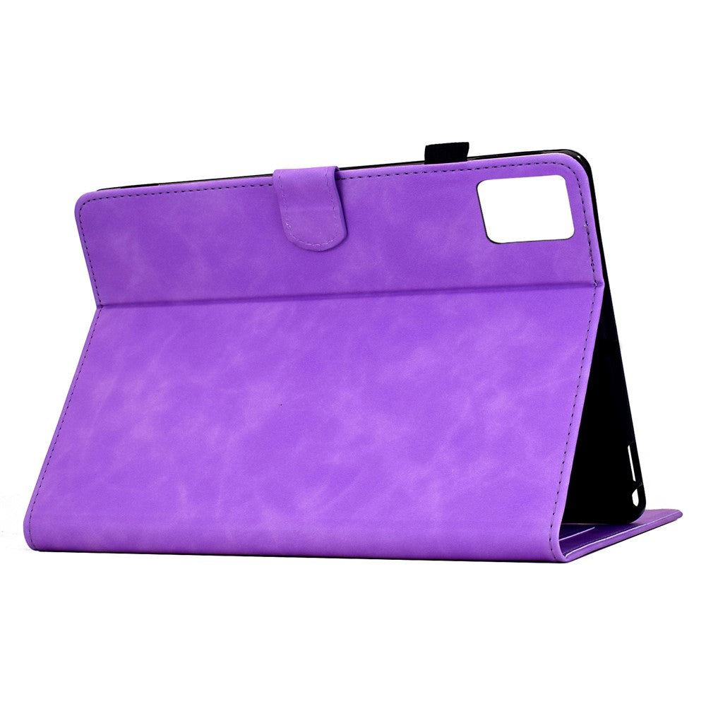 For Lenovo Tab M11 / Xiaoxin Pad 11 2024 Case Mandala Imprinted Leather Tablet Cover with Card Slots - Light Purple