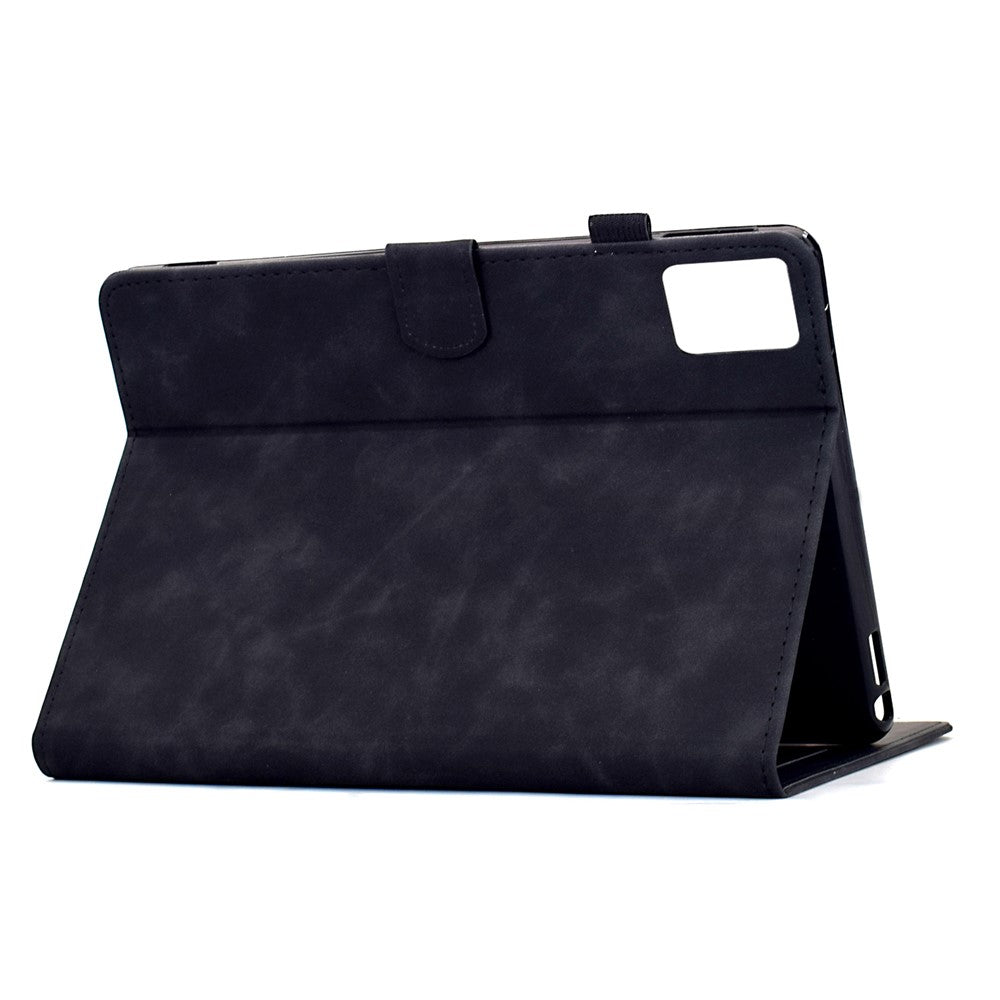 For Lenovo Tab M11 / Xiaoxin Pad 11 2024 Case Mandala Imprinted Leather Tablet Cover with Card Slots - Black