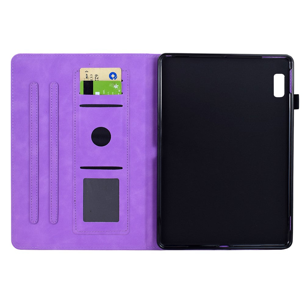 For Lenovo Tab M9 TB-310FU Case Mandala Imprinted Leather Tablet Cover with Card Slots - Light Purple