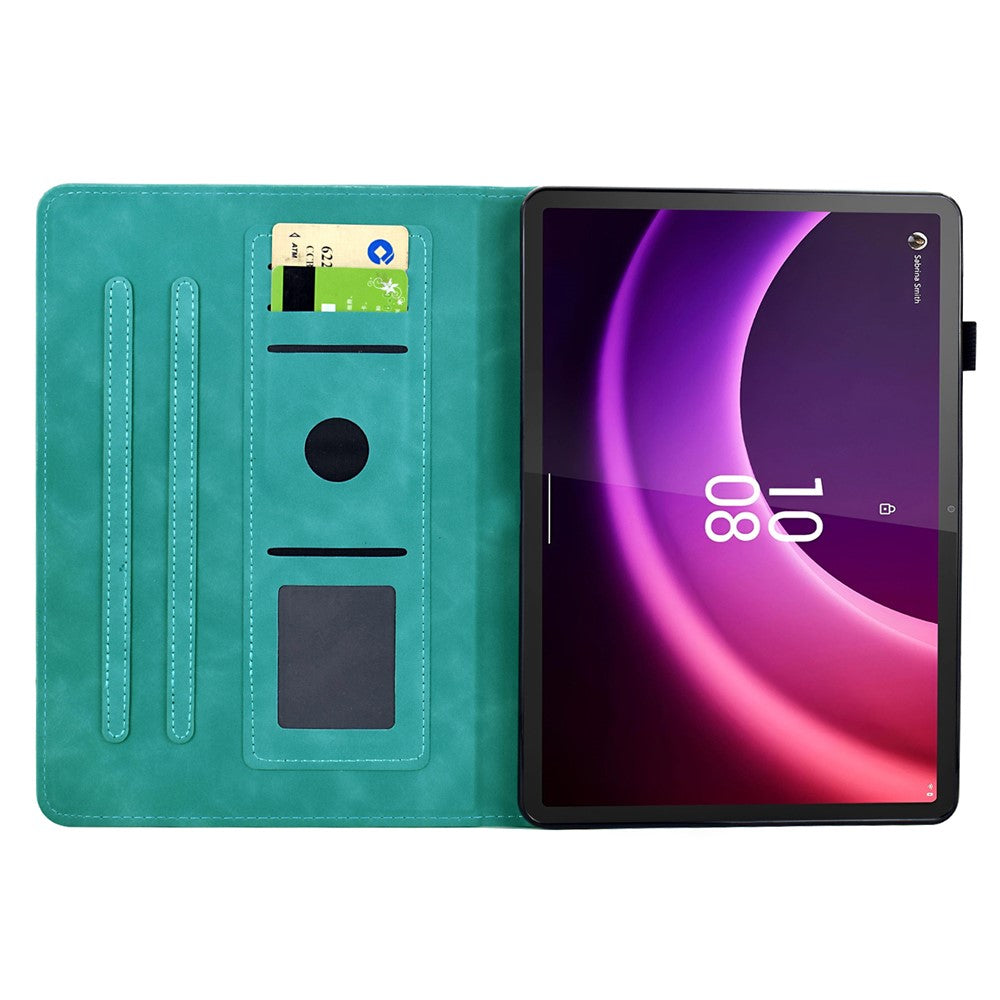 For Lenovo Tab P11 Gen 2 / Xiaoxin Pad Plus (2023) Case Mandala Imprinted Leather Tablet Cover with Card Slots - Baby Blue