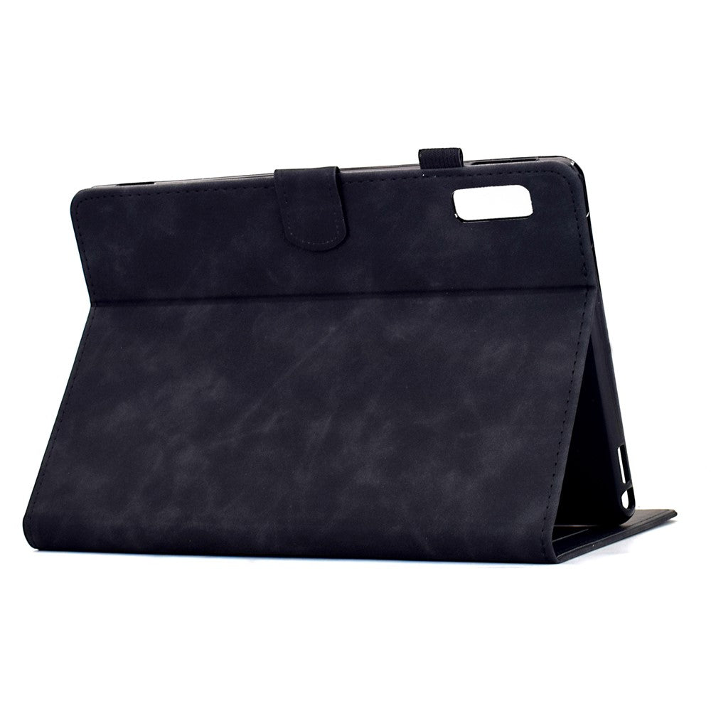 For Lenovo Tab P11 Gen 2 / Xiaoxin Pad Plus (2023) Case Mandala Imprinted Leather Tablet Cover with Card Slots - Black