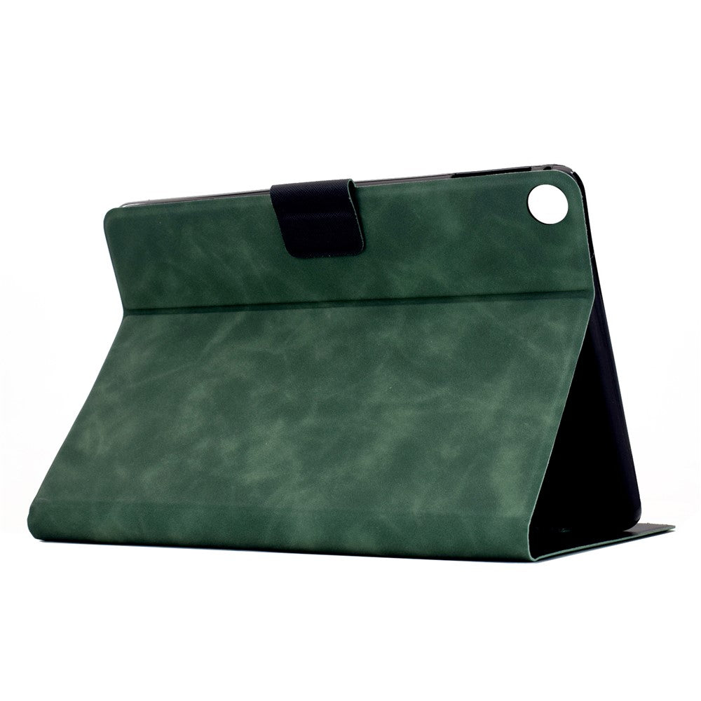 For Lenovo Tab M10 Plus (3rd Gen) Case PU Leather Tablet Cover with Card Slots - Green