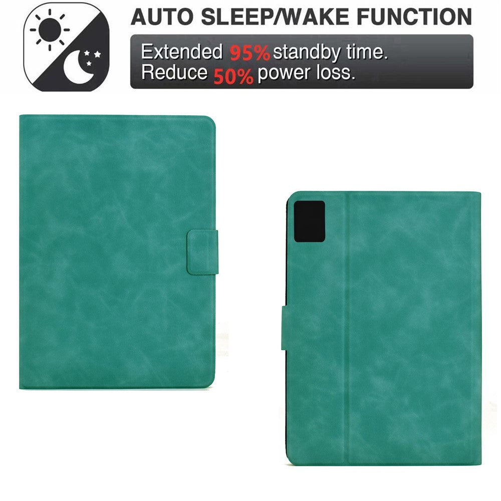 For Lenovo Tab M11 / Xiaoxin Pad 11 2024 Case PU Leather Tablet Cover with Card Slots - Baby Blue