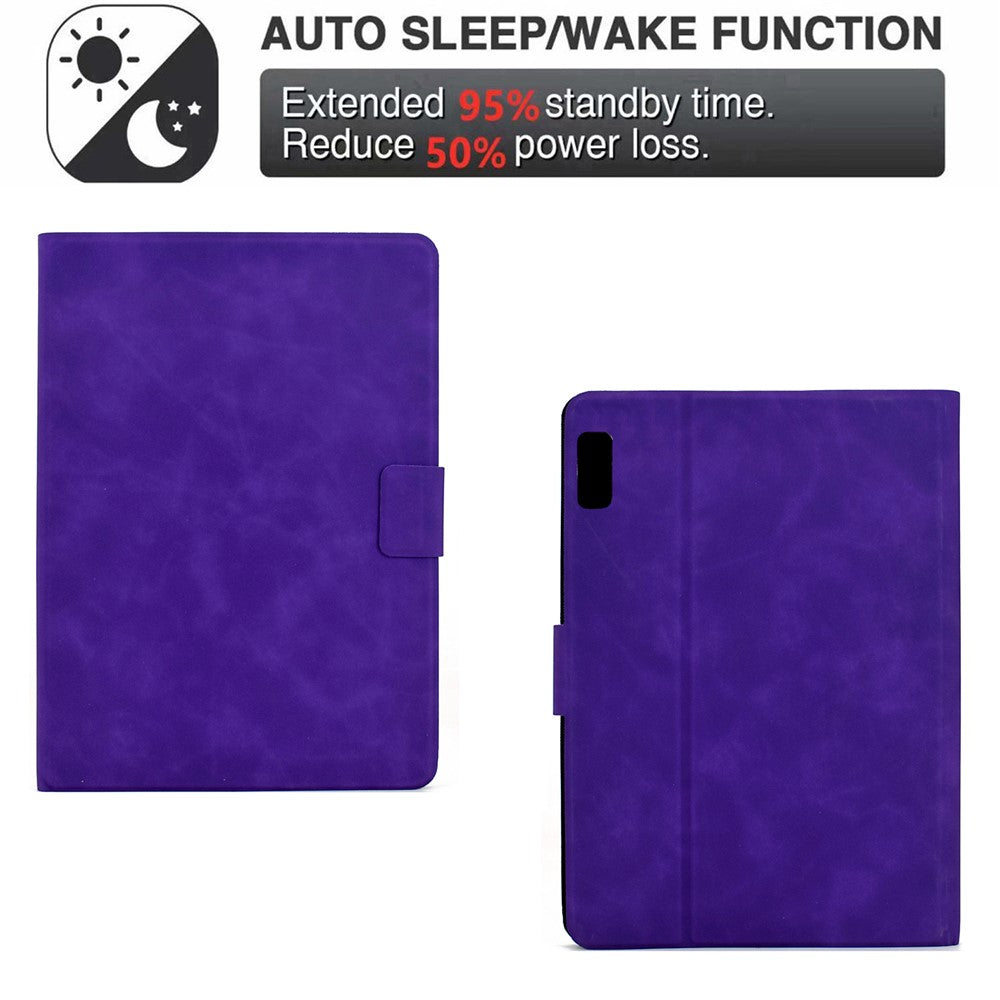 For Lenovo Tab M9 TB-310FU Case PU Leather Tablet Cover with Card Slots - Purple