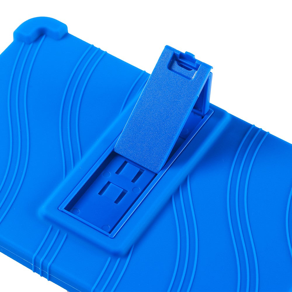 For Lenovo Tab K9 / Tab One Silicone Case with Kickstand Rugged Protective Cover - Dark Blue