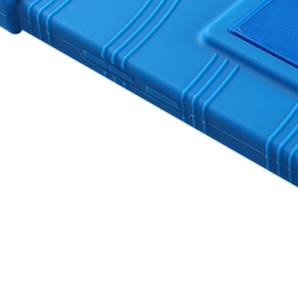 For Lenovo Tab K9 / Tab One Silicone Case with Kickstand Rugged Protective Cover - Dark Blue
