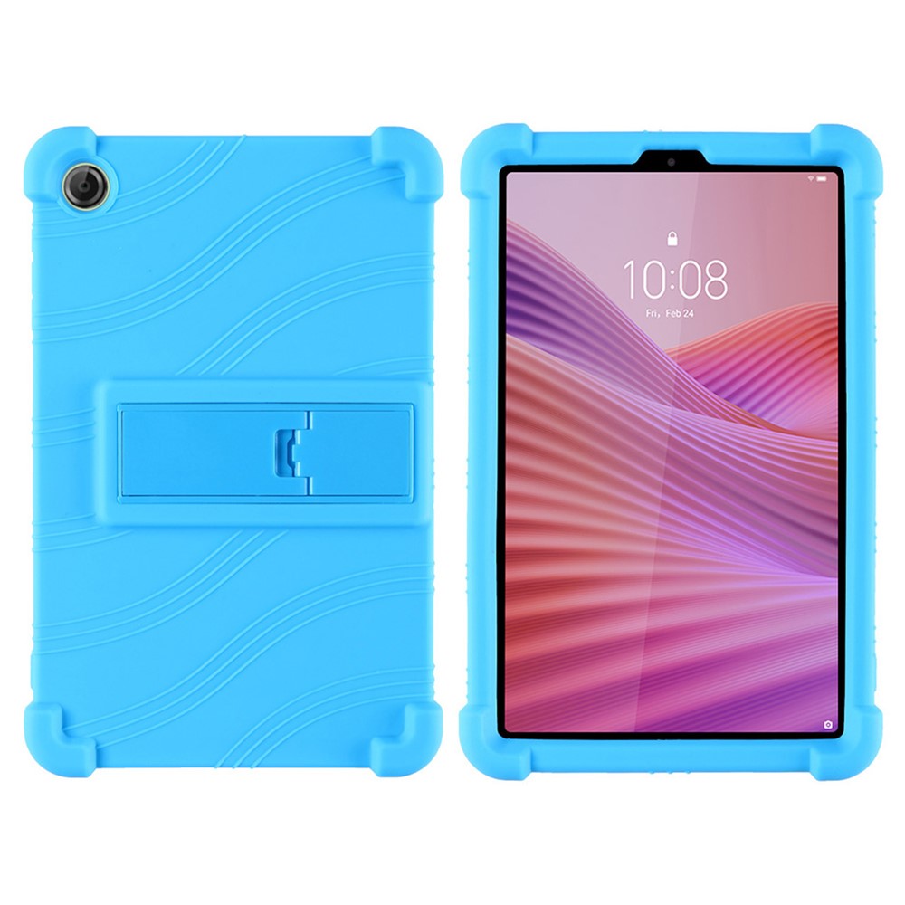 For Lenovo Tab K9 / Tab One Silicone Case with Kickstand Rugged Protective Cover - Baby Blue