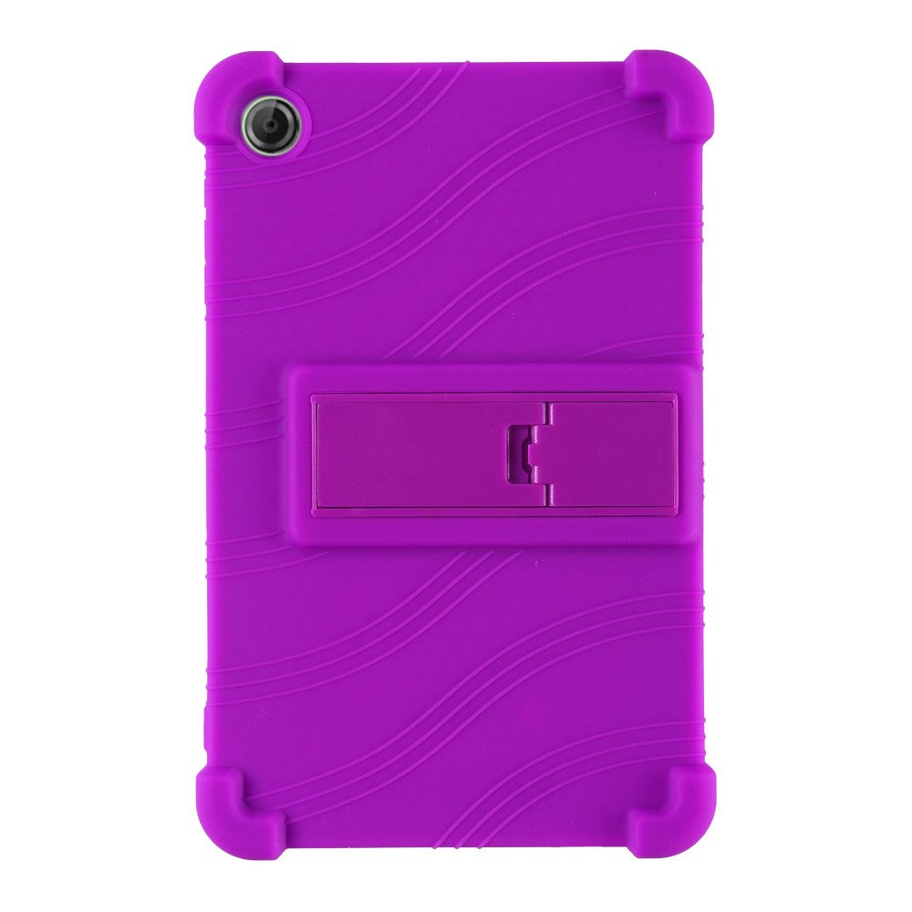 For Lenovo Tab K9 / Tab One Silicone Case with Kickstand Rugged Protective Cover - Purple