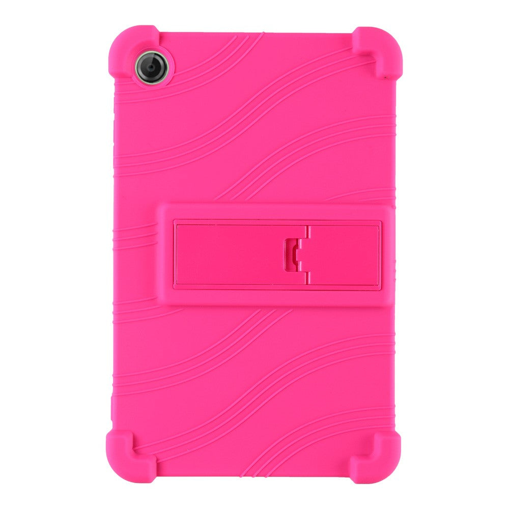 For Lenovo Tab K9 / Tab One Silicone Case with Kickstand Rugged Protective Cover - Rose
