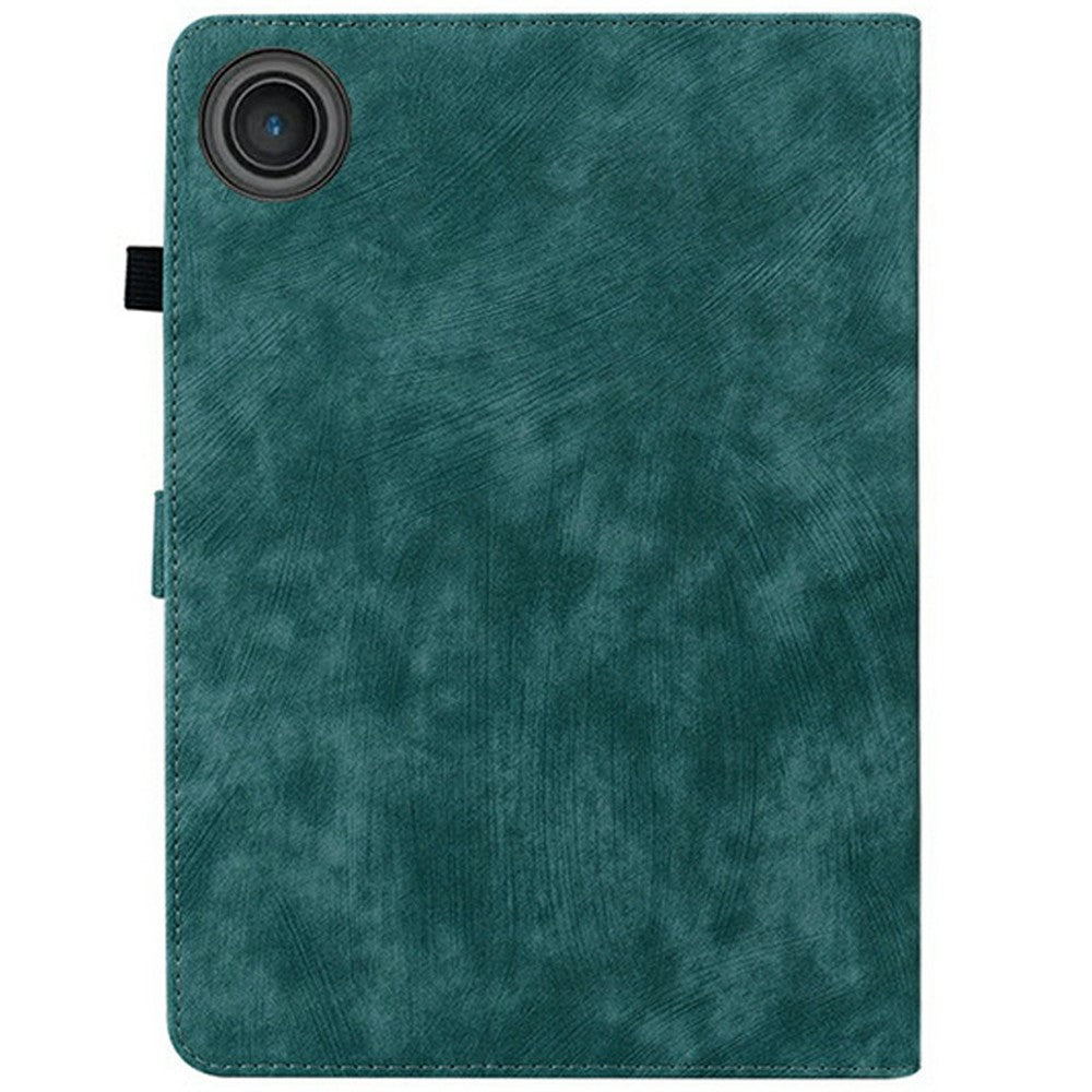 For Lenovo Tab TB311FU Case Tiger Imprint Anti-Scratch PU Leather Tablet Cover - Green