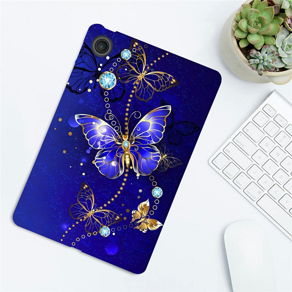 For Lenovo Tab TB311FU TPU Case Pattern Printing Slim Tablet Protective Cover - Blue Butterfly