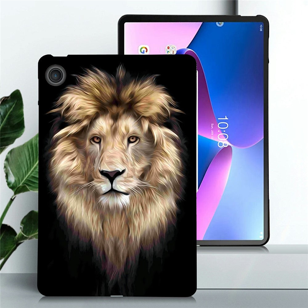For Lenovo Tab TB311FU TPU Case Pattern Printing Slim Tablet Protective Cover - Lion