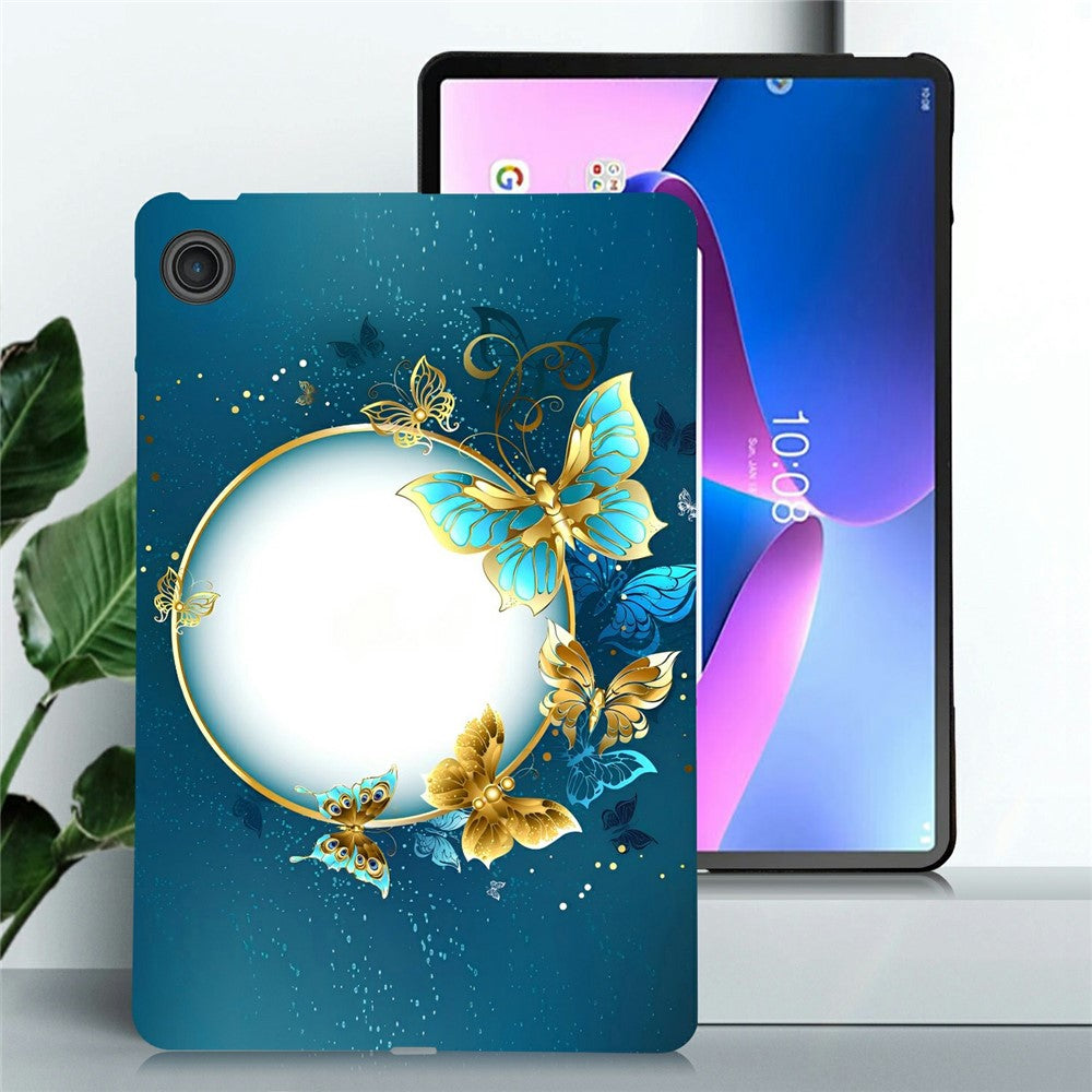 For Lenovo Tab TB311FU TPU Case Pattern Printing Slim Tablet Protective Cover - Butterfly Wreath