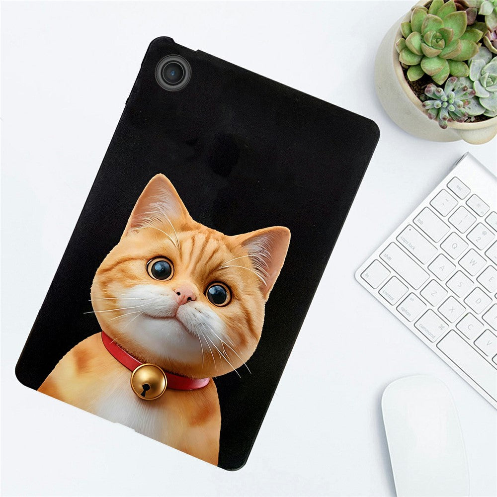 For Lenovo Tab TB311FU Case Pattern Printing Slim TPU Tablet Protective Cover - Shorthair Cat