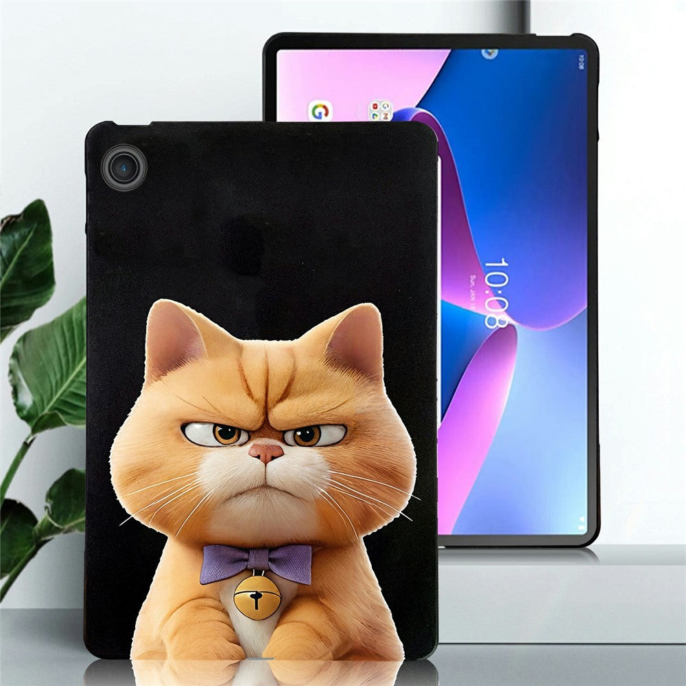For Lenovo Tab TB311FU Case Pattern Printing Slim TPU Tablet Protective Cover - Garfield Cat