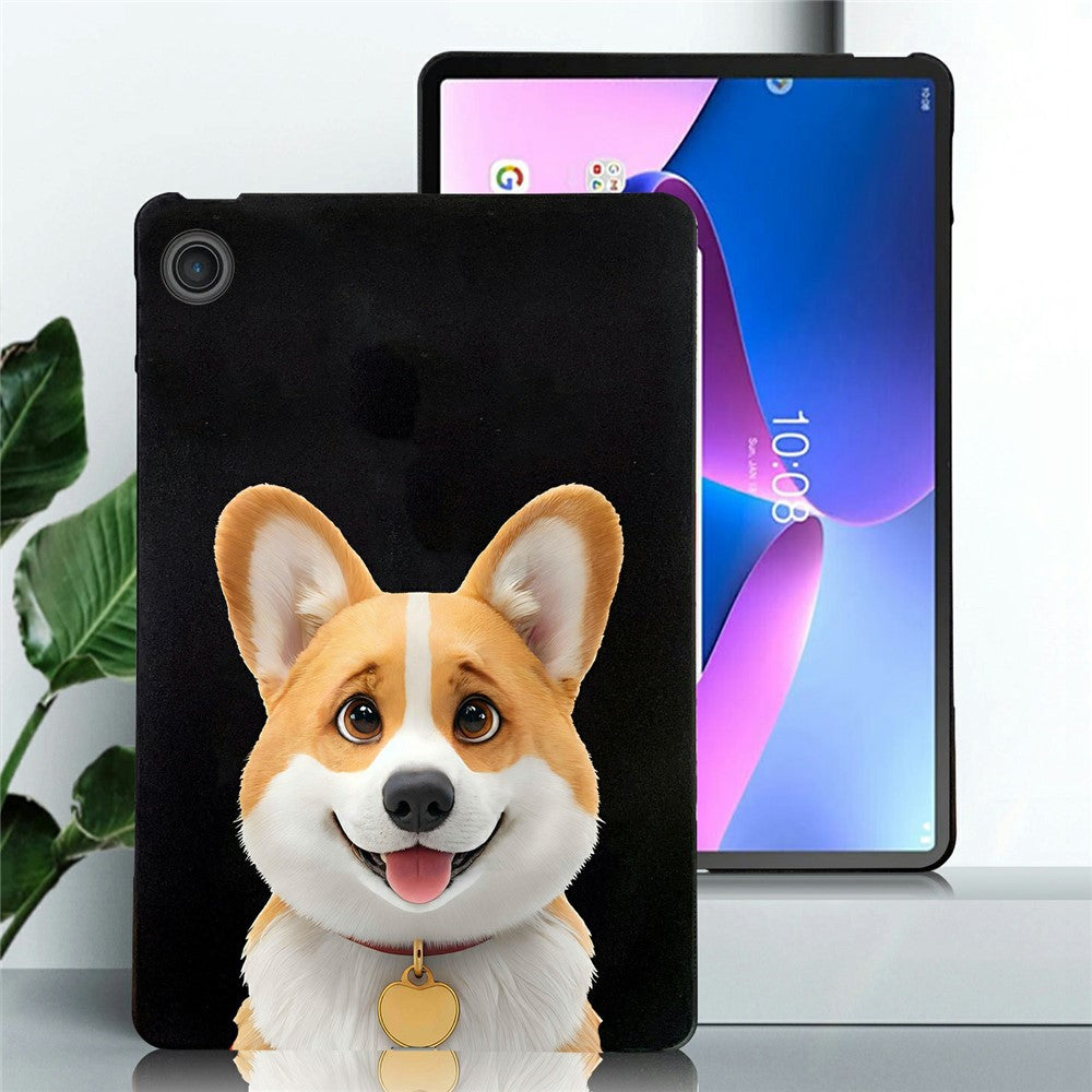 For Lenovo Tab TB311FU Case Pattern Printing Slim TPU Tablet Protective Cover - Corgi