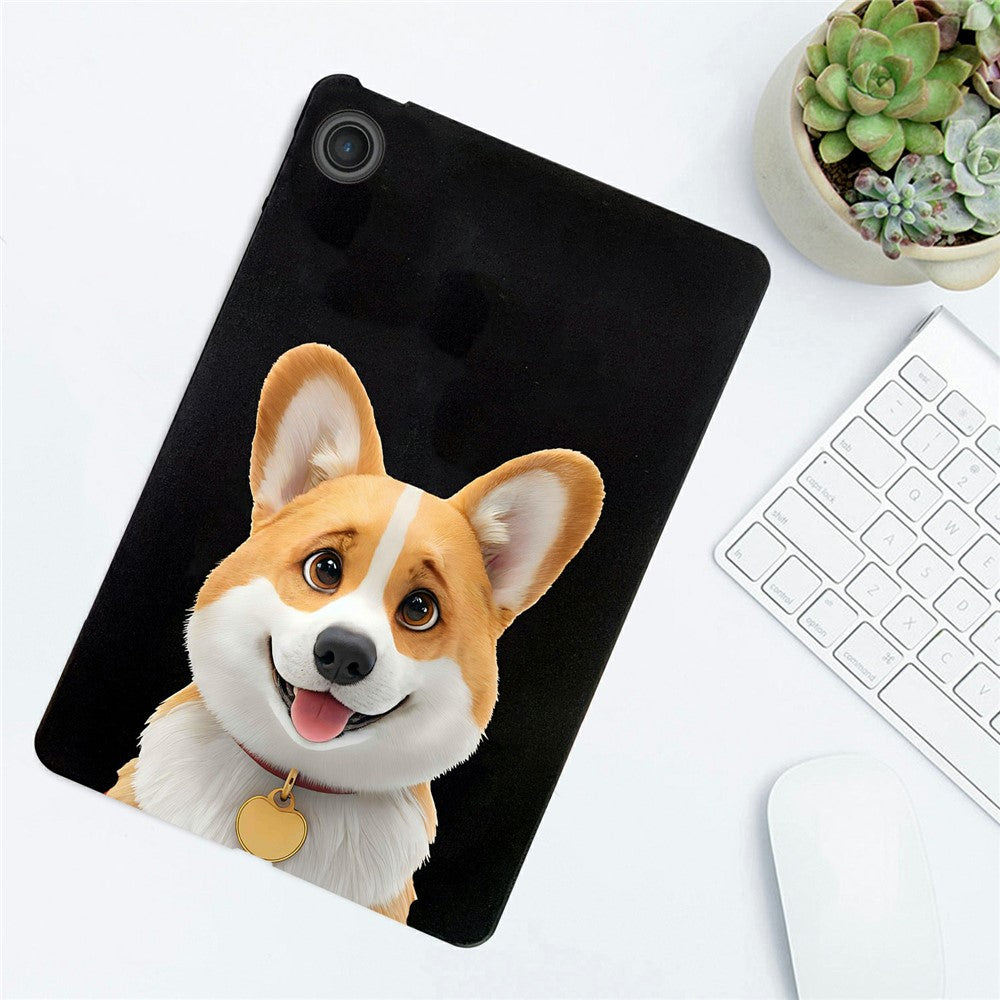 For Lenovo Tab TB311FU Case Pattern Printing Slim TPU Tablet Protective Cover - Corgi