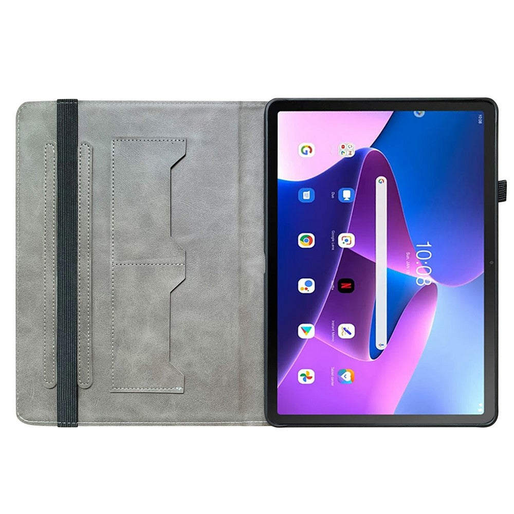 For Lenovo Tab TB311FU Leather Case Pattern Printed Stand Tablet Cover with Card Slots - Small Lantern Flower
