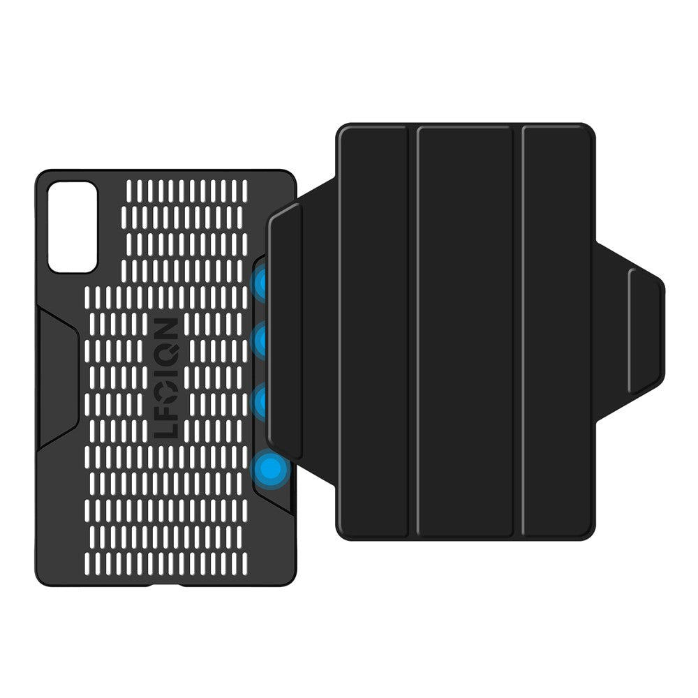 For Lenovo Legion Y700 (2025) Case Stand PU Leather Magnetic Detachable Tablet Cover - Black