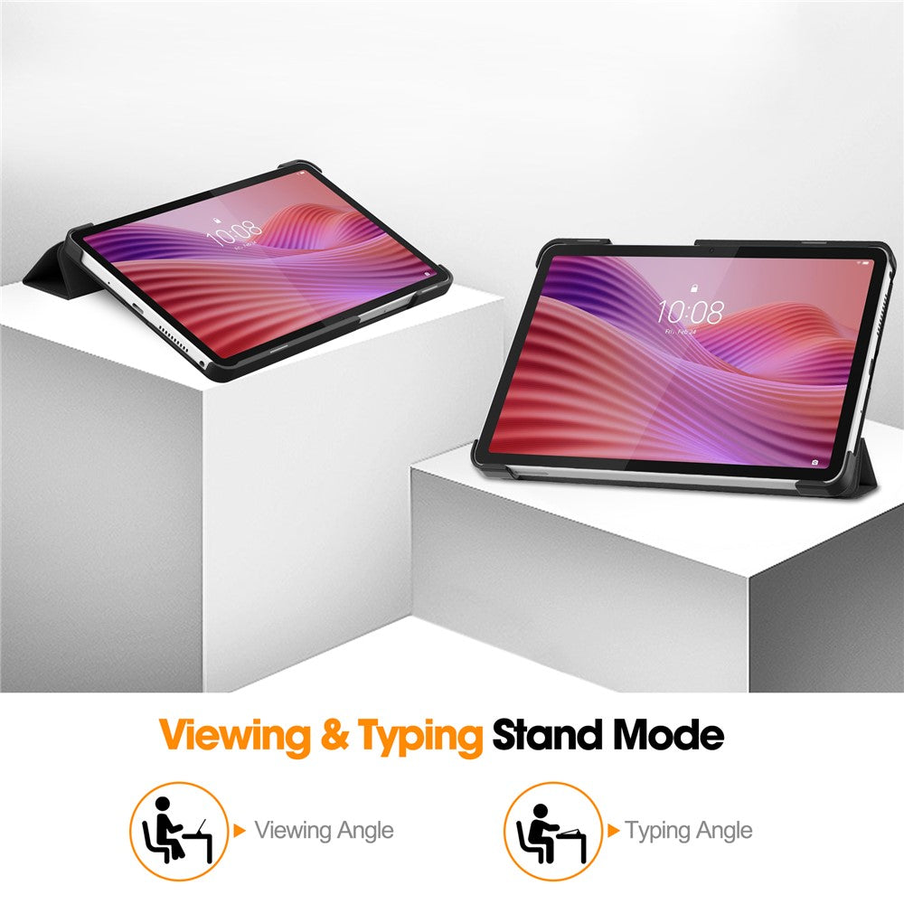 For Lenovo Tab K9 / Tab One Case Anti-Drop Leather Stand Tablet Cover - Black